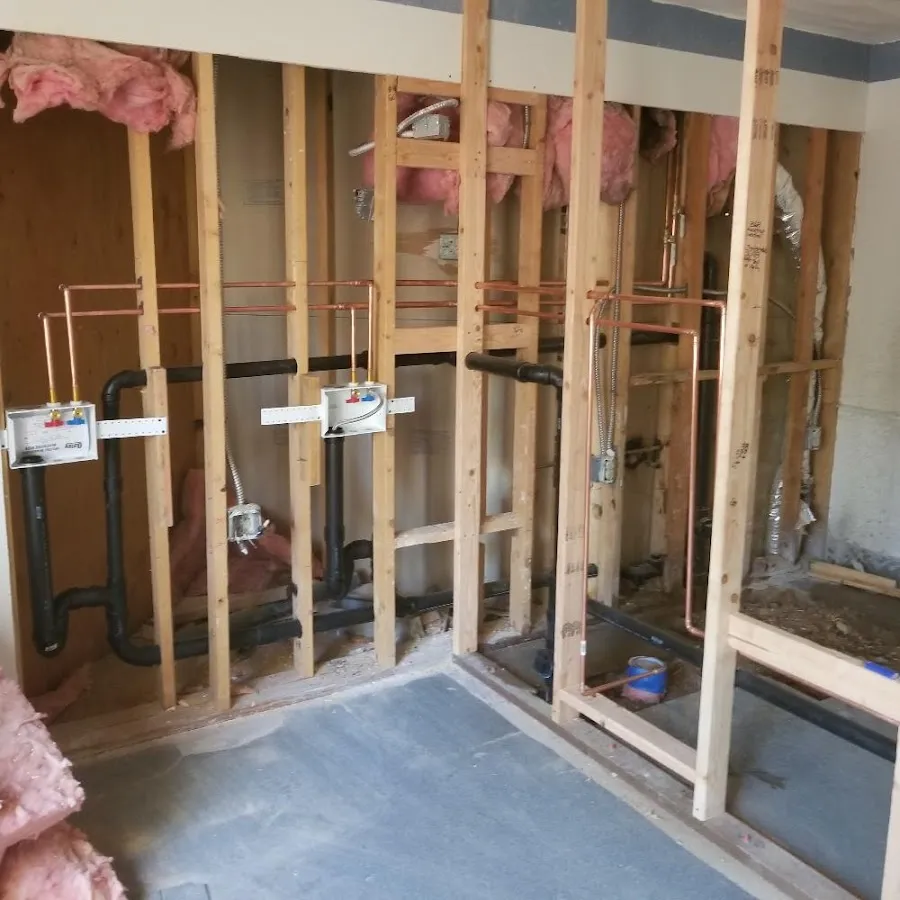 Copper pipe rough-in and plumbing installation in Bridgeton